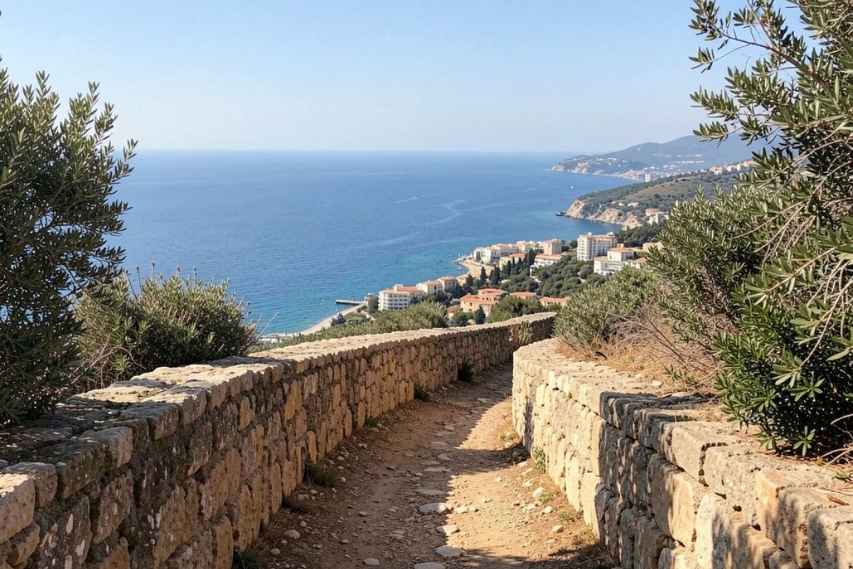 Sentiero panoramico con vista sul mare vicino a Otranto
