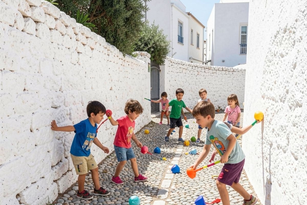 Bambini che giocano in un parco di Otranto